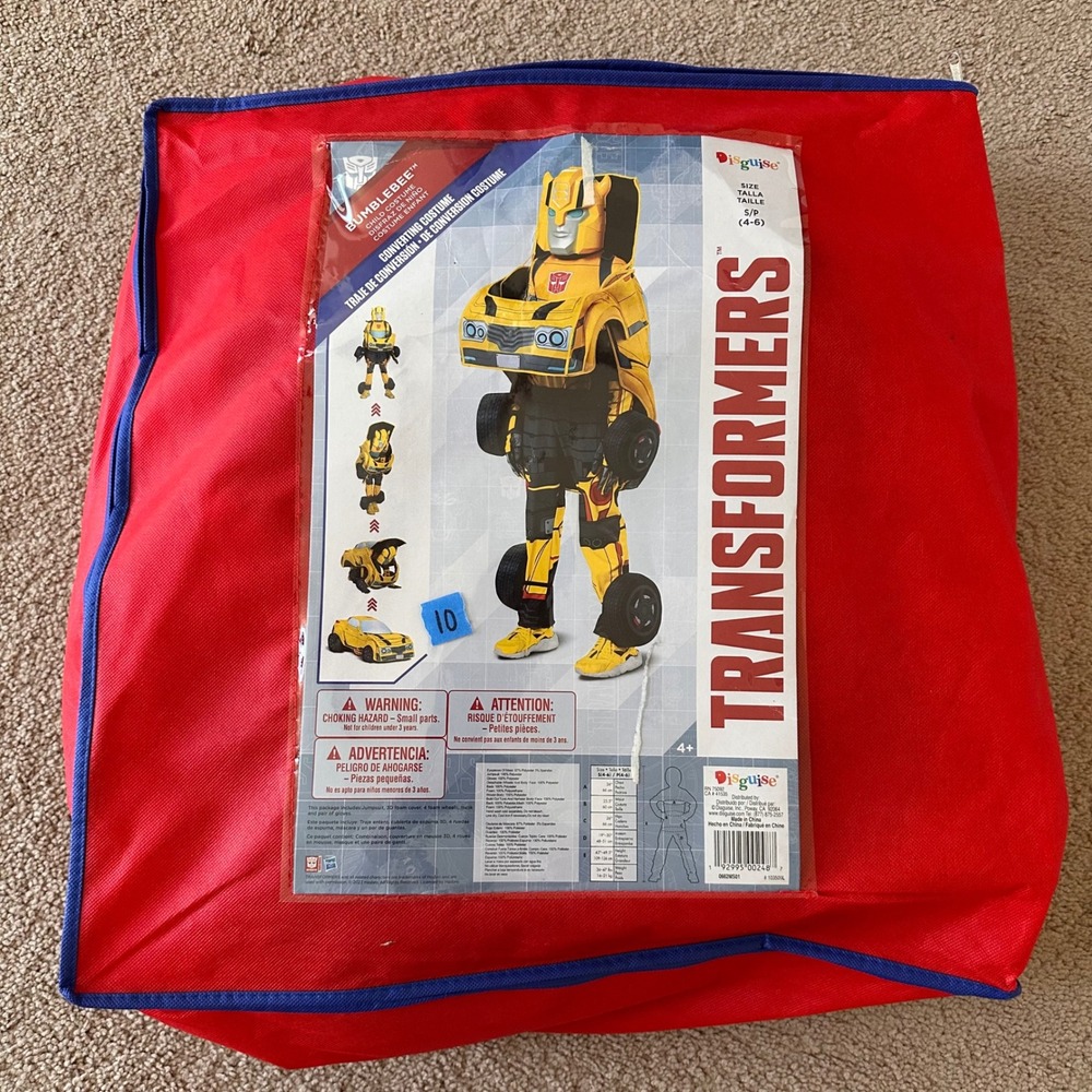 Disguise Transformers Bumblebee Converting Costume Halloween Child S 4-6